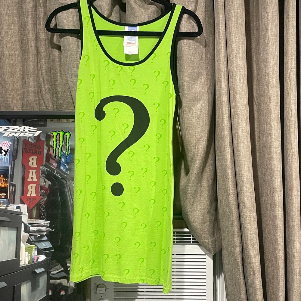 Green Tank Top with Question Mark the Riddler from the joker